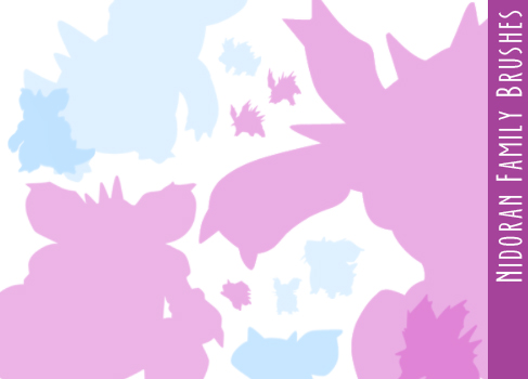 Nidoran family Brushes